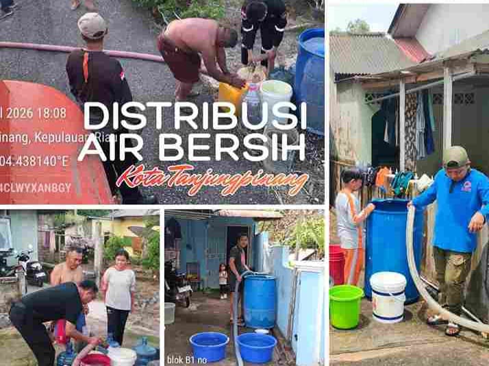 Air Bersih Langka di Tanjungpinang, Pemko Kebut Distribusi 613 Ton hingga Malam Hari