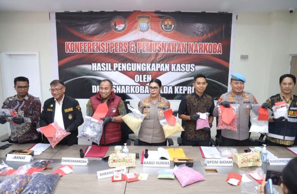 Polda Kepri Ungkap 41 Kasus Narkoba dalam 2 Bulan, 58 Tersangka Diamankan