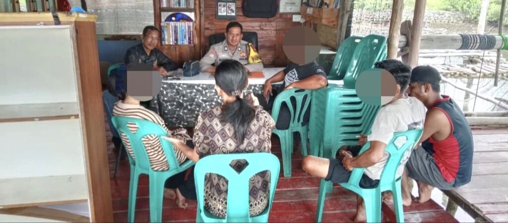 Bhabinkamtibmas Tanjung Unggat Gerak Cepat Mediasi Kasus Laka Lantas, Berakhir Damai Secara Kekeluargaan