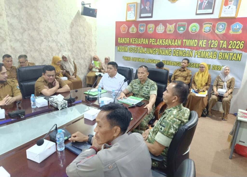 Kodim 0315/Tanjungpinang Pemkab Bintan Matangkan TMMD 2026, Fokus Bangun Akses Jalan untuk Warga