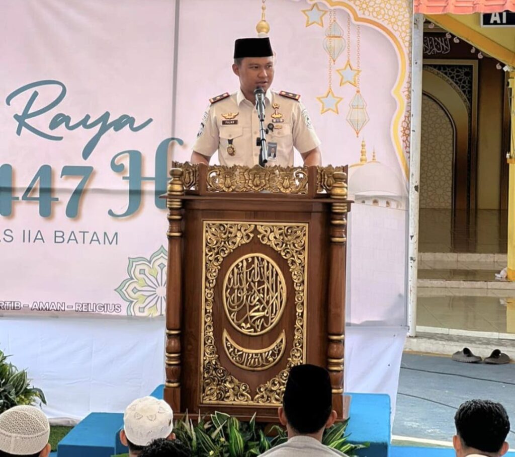 Kepala Rutan Batam Ajak Warga Binaan Petik Hikmah Keikhlasan di Hari Raya Iduladha