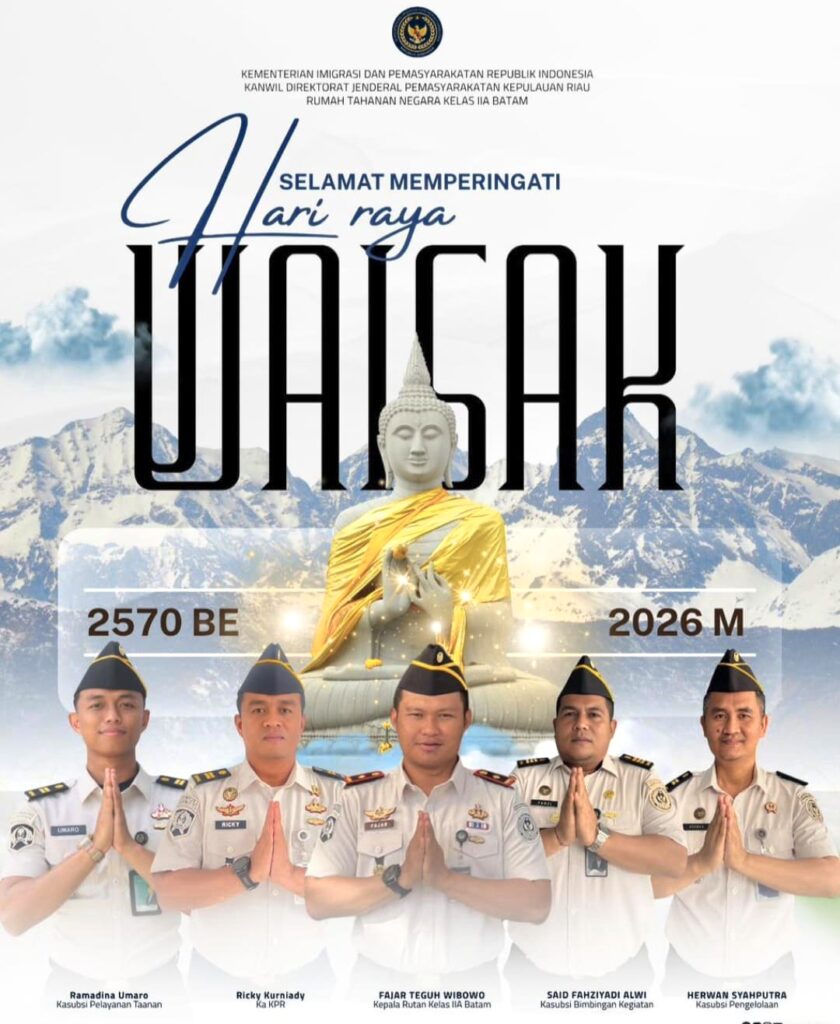 Peringati Waisak 2570 BE, Rutan Batam Ajak Perkuat Toleransi dan Perdamaian