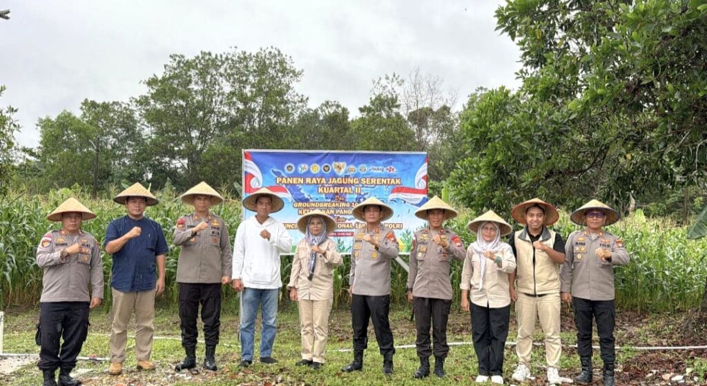 Polres Bintan Ikuti Panen Raya Jagung Nasional Bersama Presiden Prabowo Secara Daring