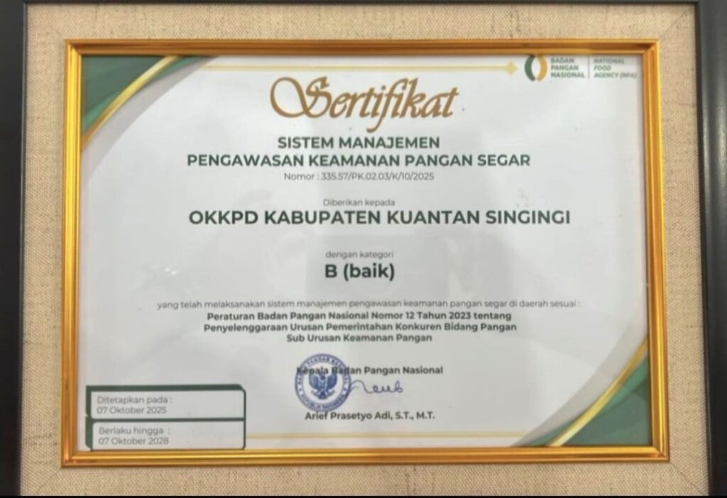 Kuansing Raih Peringkat Ketiga OKKPD Riau, Suhardiman Tegaskan Swasembada Pangan Tetap Prioritas