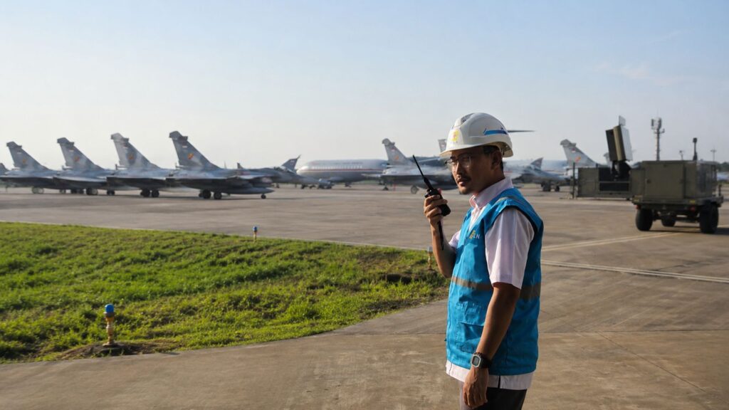 Listrik Andal PLN Kawal Penyerahan Pesawat Rafale di Bandara Halim