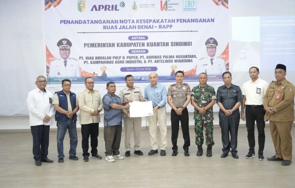 Pemkab Kuansing dan Empat Perusahaan Sepakati Penanganan Jalan Benai–RAPP