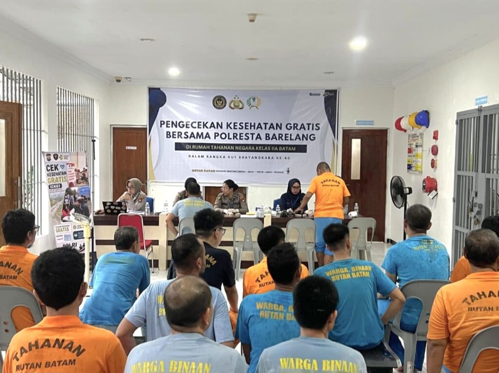 Polresta Barelang Gelar Pemeriksaan Kesehatan Gratis bagi Warga Binaan Rutan Batam