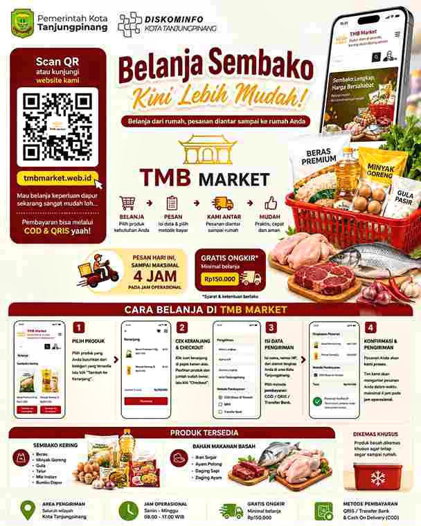 Diskominfo Tanjungpinang Dukung TMB Market, Platform Belanja Digital Permudah Kebutuhan Harian Warga