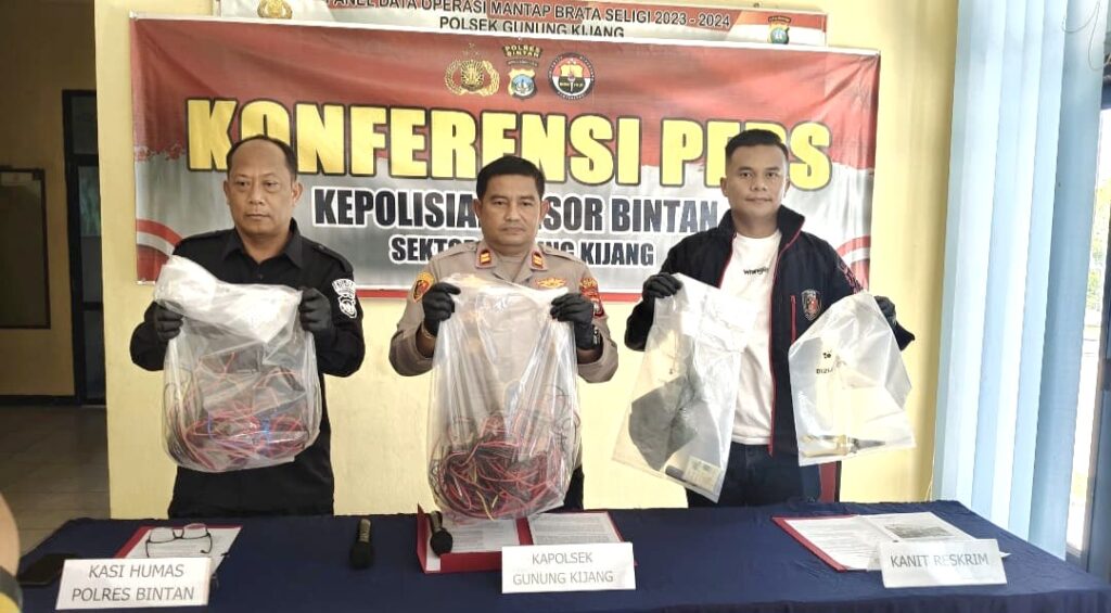 Polsek Gunung Kijang Ungkap Pencurian Kabel Tembaga di Gedung Kopdes Merah Putih