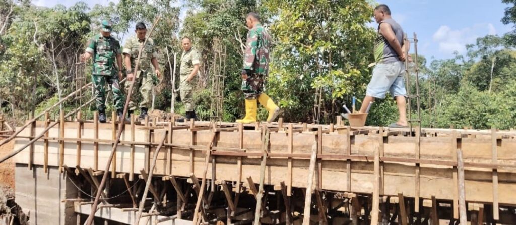 Dandim 0315/Tanjungpinang Tinjau Progres Jembatan Beton Garuda di Bintan, Pastikan Pembangunan Sesuai Target