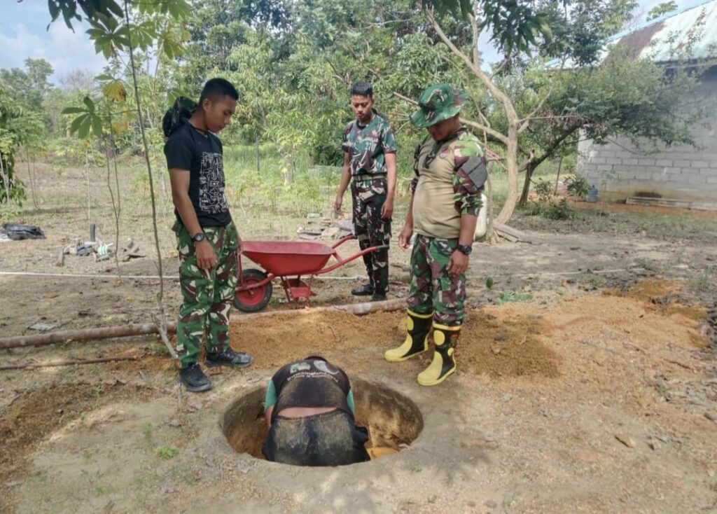 TMMD ke-129 Kodim 0315/Tanjungpinang Bangun Sumur Bor, Warga Desa Lancang Kuning Segera Nikmati Air Bersih