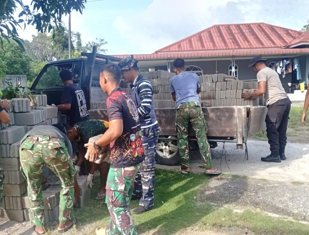 Satgas TMMD ke-129 Distribusikan Material RTLH, Pembangunan Rumah Layak Huni di Bintan Dimulai