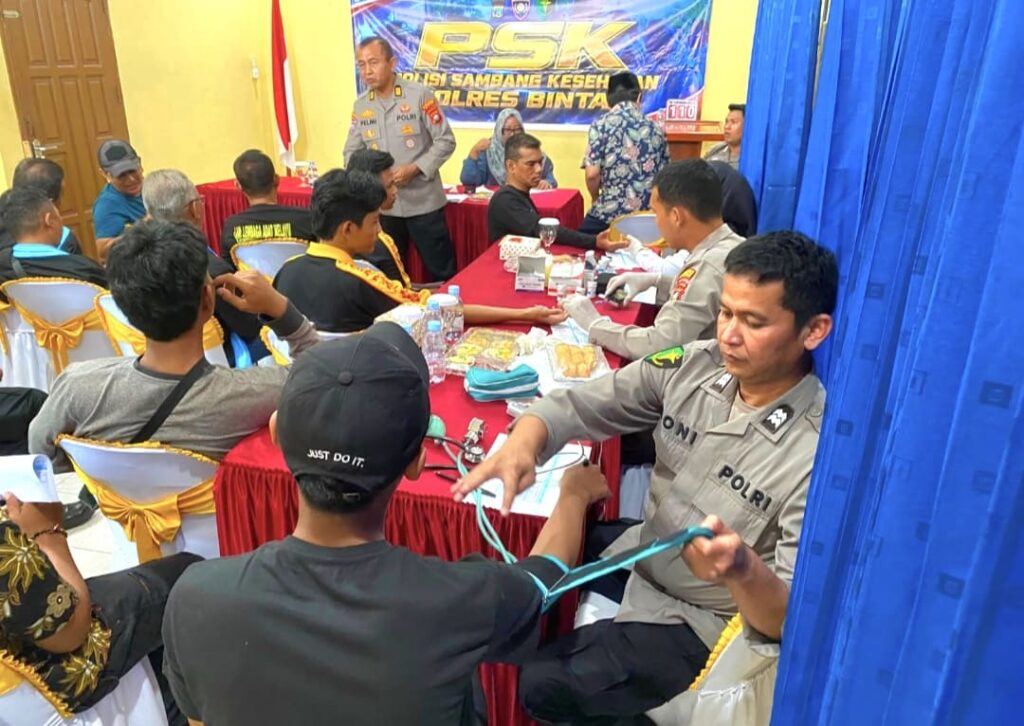 Polres Bintan Layani Pemeriksaan Kesehatan Gratis, 28 Warga Ikuti Program Polisi Sambang Kesehatan