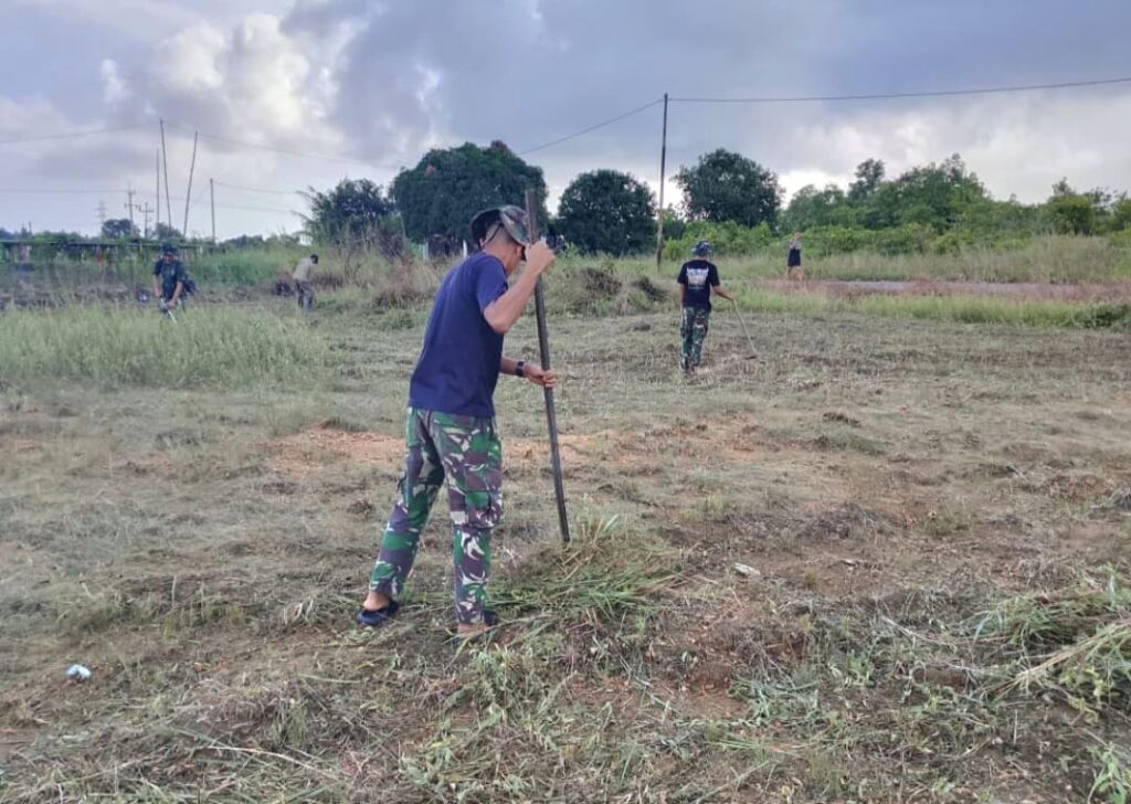Satgas TMMD ke-129 Kodim 0315/Tanjungpinang Mulai Garap Lahan Ketahanan Pangan di Bintan