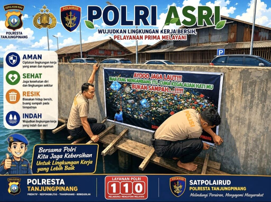 Satpolairud Polresta Tanjungpinang Terapkan Gerakan Polri ASRI, Perkuat Budaya Kerja Bersih dan Pelayanan Prima