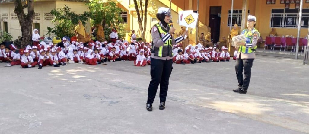Police Go to School, Satlantas Polresta Tanjungpinang Tanamkan Budaya Tertib Berlalu Lintas Sejak Dini