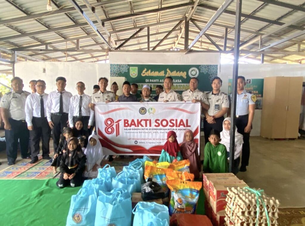 Sambut HUT ke-81 RI, Rutan Batam dan UPT Pemasyarakatan Bagikan Sembako di Panti Asuhan Al Alif