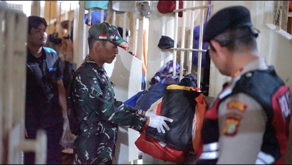 Rutan Cipinang Gelar Sidak Bersama APH, Periksa Blok Hunian dan Tes Urine Warga Binaan