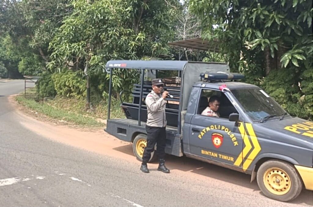Cegah Karhutla, Polsek Bintan Timur Gencarkan Patroli dan Imbauan Keliling