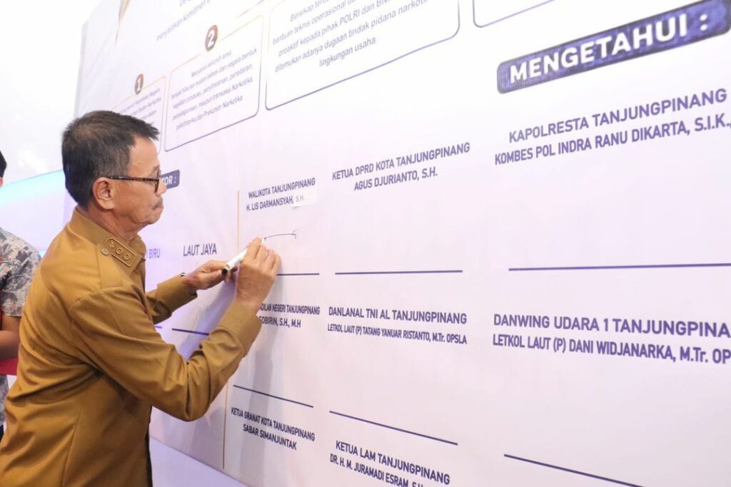 Pemko dan Forkopimda Tanjungpinang Teken Pakta Integritas Antinarkoba