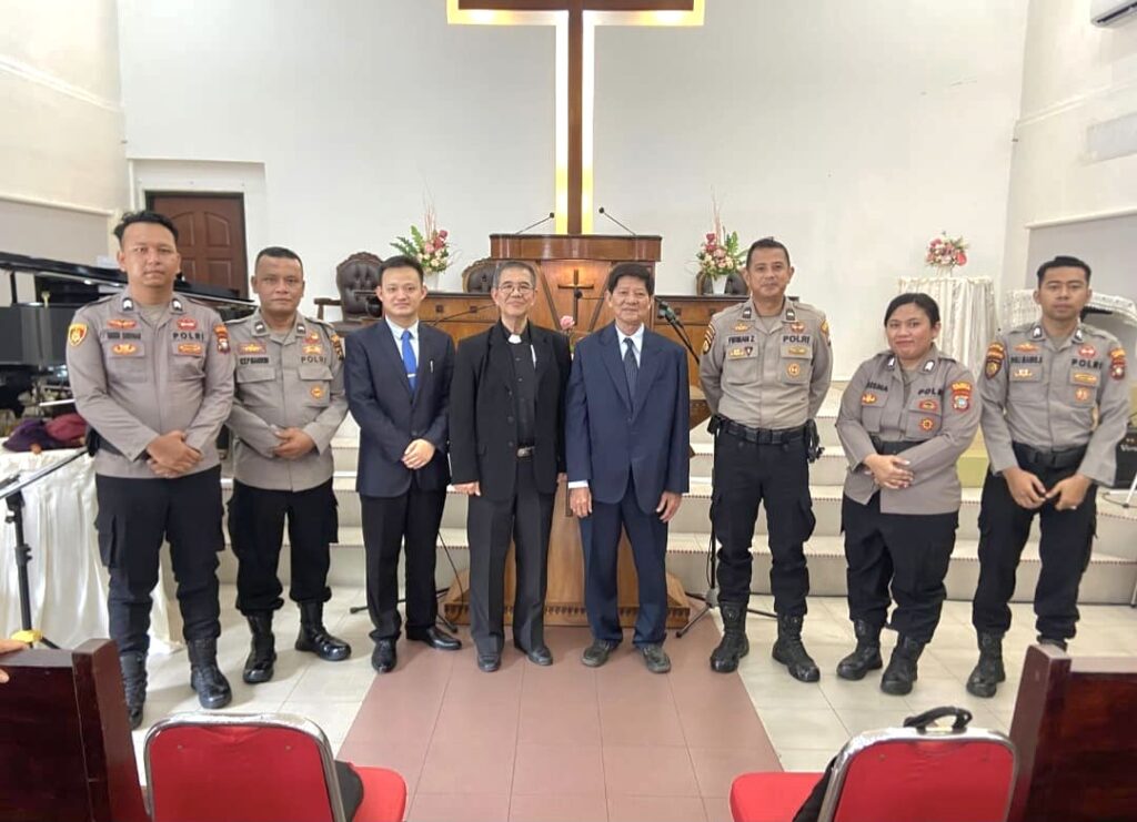 Minggu Kasih di GEPRIN Sion, Polresta Tanjungpinang Ajak Jemaat Aktif Jaga Keamanan